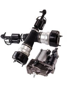 Front Suspension Damper and Compressor Pump compatible for Mercedes S-Class W221 4MATIC 05-13