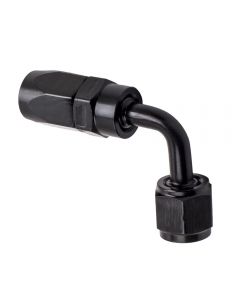 Aluminium AN4 AN-4 90 degree Swivel Line Hose End Fitting Adapter Black