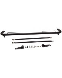 Left 6 Point Racing Safety compatible for Seat Belt Chassis Roll Harness Bar Kit Rod Black