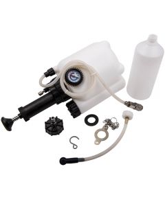 3L Capacity Brake Bleeder Clutch System Fluid Power Bleeder Kit + Pressure Gauge