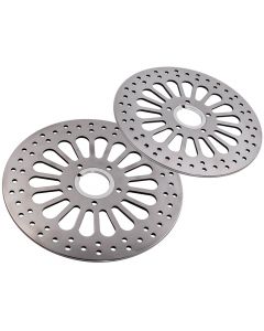 Polished Front 11.5 Disc Drilled Brake Rotor Fit for 2000-2005 SS Pair