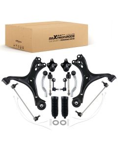 Lower Control Arms W/ Ball Joint Sway Bar Links Tie Rods Set for 2013-2015 Civic