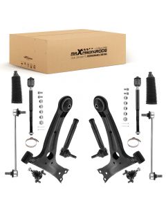 Front Lower Ball Joint Control Arm Tie Rod Sway Link compatible for Toyota Corolla 2003