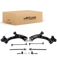 8x Front Lower Control Arm Sway Bar Tie Rods compatible for Honda CR-V CRV 2007-2011