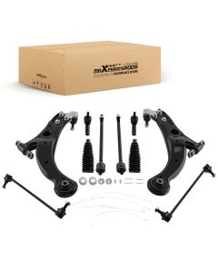 10PC Front Lower Control Arm Ball Joint Tie Rod Kit compatible for Toyota Sienna 1998-2003