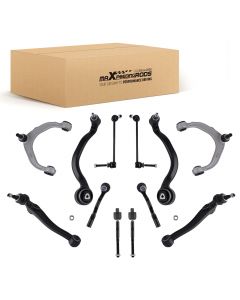 Front Forward Rearward Control Arm Sway Bar Link Tie Rod For 2007-2014 compatible for BMW X5 X6