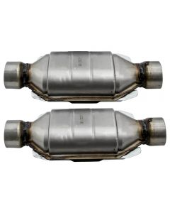 Pair 2.5 Universal Catalytic Converter 83166 compatible for Chevy Silverado 1500 compatible for GMC Ford