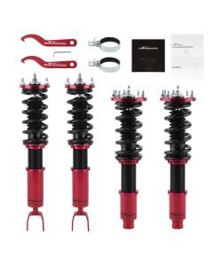 Racing CoiloverCompatible compatible for Honda Accord VIII LX,SE,LX-P coupe CS1(north American only) 2008-2012 Adj.Damper Red Shocks lowering kit