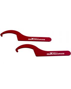 2x Steel Adjustable Sleeve Coilover Spanner Wrench Coil Overs Red