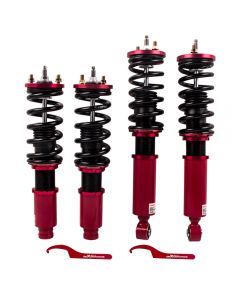 Adj. Damper Full Set compatible for HONDA CR-V 1996-2001 Coilover Absorber Kit Red lowering kit