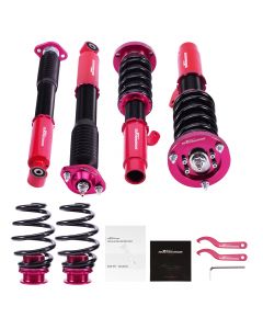 24 Ways Adjustable Coilovers Suspension Kit compatible for BMW 3 (E46) 4-door sedan 318i; 330i; 325i; 328i; 318d; 320d; 320i,325i ;330d (02/1998-04/2005) lowering kit