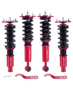 Coilovers Kits compatible for Mitsubishi Eclipse 95-99 2ND Gen Adj Damper 24 Levels Red lowering kit