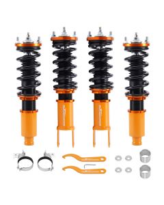 Maxpeedingrods Twin-Tube Damper Adjustable Coilover Suspension Kits Compatible for Honda Civic 1988-1991 EC ED EE EF lowering kit