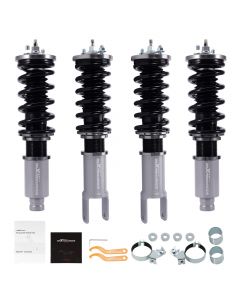 Maxpeedingrods Tuning Full Coilovers Kit Suspensions Shocks Damper Adjustable compatible for Honda Civic 1988-1991 EC ED EE EF lowering kit