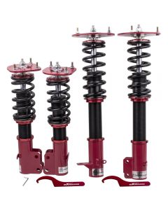 Coilover Shocks Kits compatible for Dodge Neon 00-05 and compatible for SRT-4 03-05 24 Ways Adj. Damper Red lowering kit