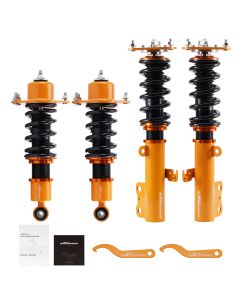Gold Full Coilover Struts Shock Suspension Kit For 2005-2010 compatible for Scion Tc Adj Height lowering kit