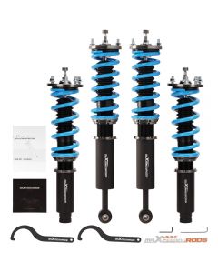 Compatible for Honda Accord 98-02 COT6 24 Way Damper Adjustable Coilover Kit Maxpeedingrods lowering kit