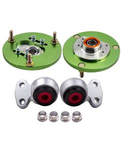 Compatible for BMW E46 Front Polyurethane Control Arm Bushings Camber Plates Top Hat
