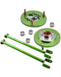 Adjustable Rear Camber Control Arms + Front Camber Plate Green compatible for BMW E46 Z4 X3