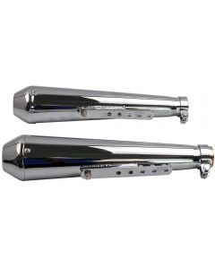 Pair Universal New Exhaust mufflers silencers