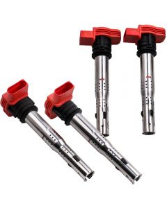 Set of 4 Ignition Coil Pack compatible for Audi A4 A5 R8  compatible for VW Golf GTI 2.0T FSI 06E905115C