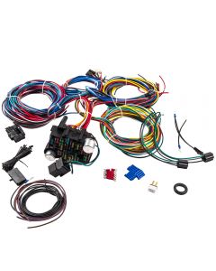 21 Circuit Wiring Harness compatible for CHEVY Mopar compatible for FORD Hotrod UNIVERSAL Extra long Wires