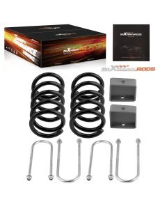 3" Front 4" Rear Drop Coil Spring Lowering Kit compatible for Chevy S10 V6 2WD 1982-2004