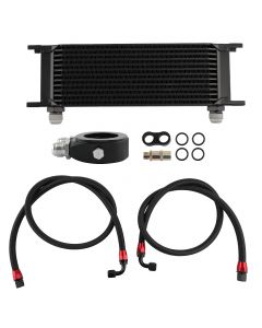 Universal Engine Oil Cooler 13 ROW AN10 + Filter Adapter Kit + Nylon Oil Lines