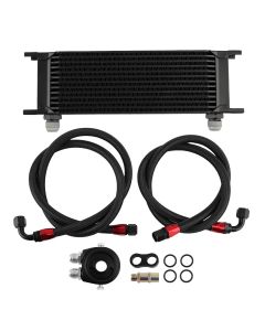 Universal Engine Oil Cooler 13 ROW AN10 + Filter Adapter Kit + Nylon Oil Lines