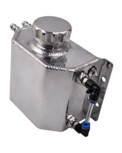 Universal Aluminum 1000ml Coolant Radiator Overflow Recovery Oil Tank Bottle