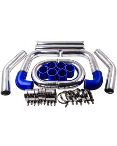 2.5 inch Intercooler Kit Universal Aluminum Pipe Piping Mandrel Bent Turbo Silicone