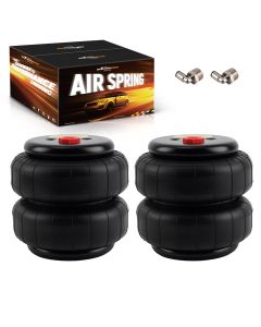2 Packs Air Ride Suspension Bag Standard 2500 lb 1/2npt Single Port Heavy Duty