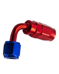 AN4 4-AN 90 Degree Fuel Oil Gas Swivel Fitting Hose End Adaptor Red Blue