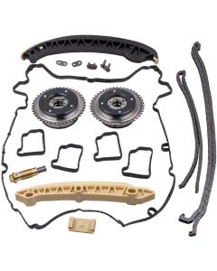 Camshaft Timing Chain Kit and Valve Cover Gasket Compatible for Mercedes C230 W203 M271 1.8L
