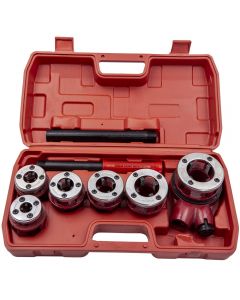 Ratcheting Pipe Thread Threader Die Handle Tool Kit 1/4'' 3/8'' 1/2'' 3/4''