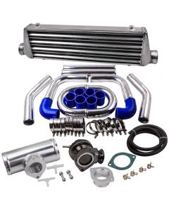 Universal Intercooler + Piping Kit + Silicon Hose + T-Clamp + BOV and Flange Pipe